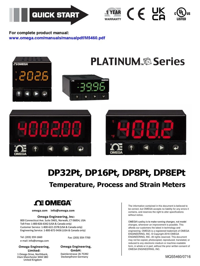 Omega PLATINUM DP32PT User manual