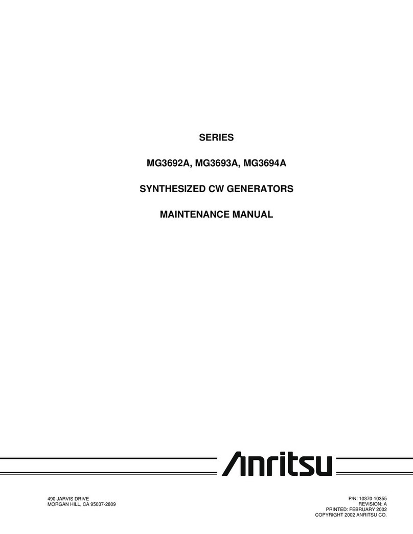 Anritsu MG3692A User manual