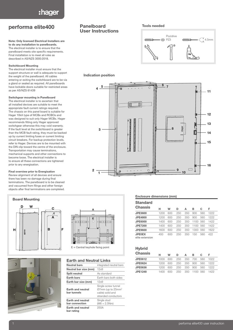hager performa elite400 User instructions