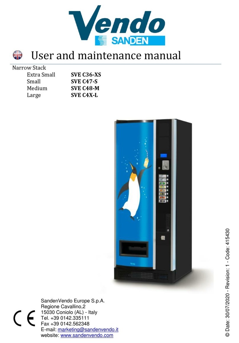 SandenVendo SVE C36-XS User and maintenance manual