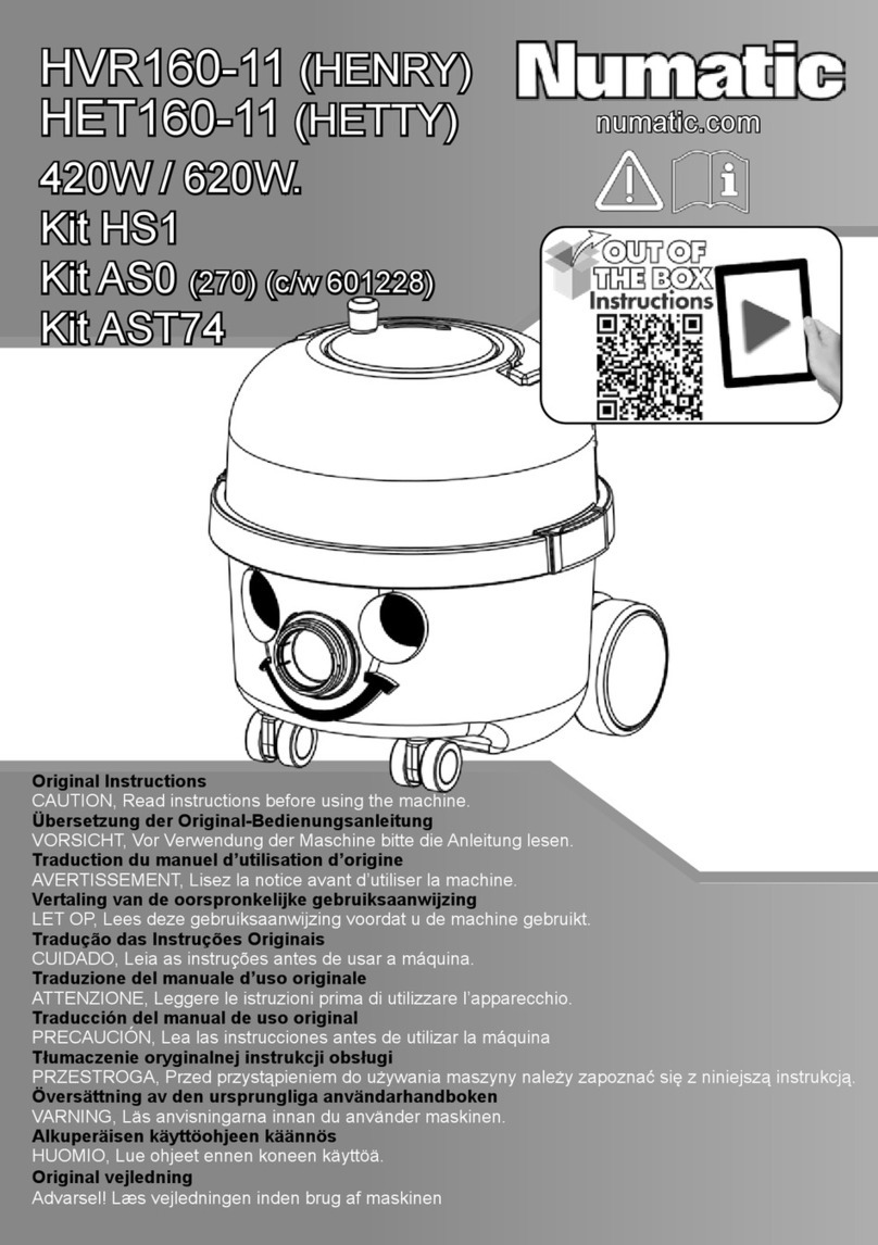 Numatic AST74 Original instructions
