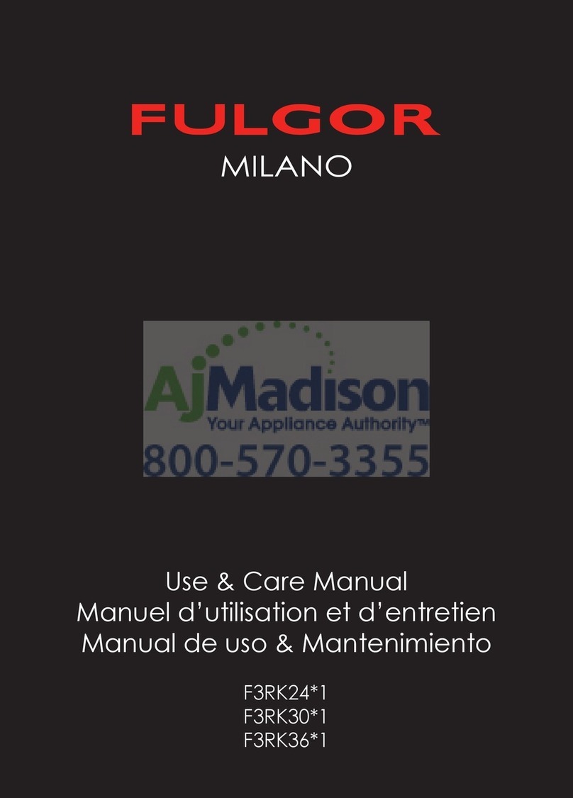 Fulgor Milano F3RK24 1 Series Use & care manual