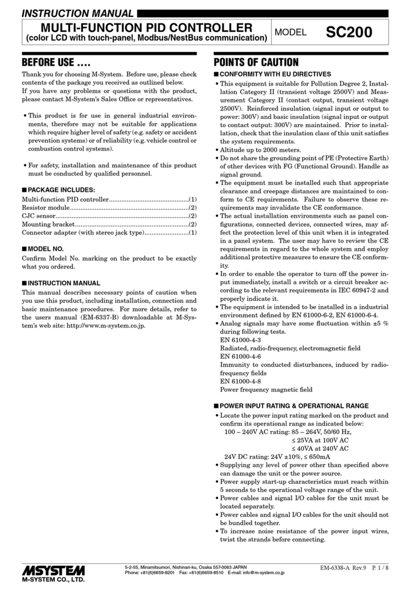 M-system SC200 Series User manual