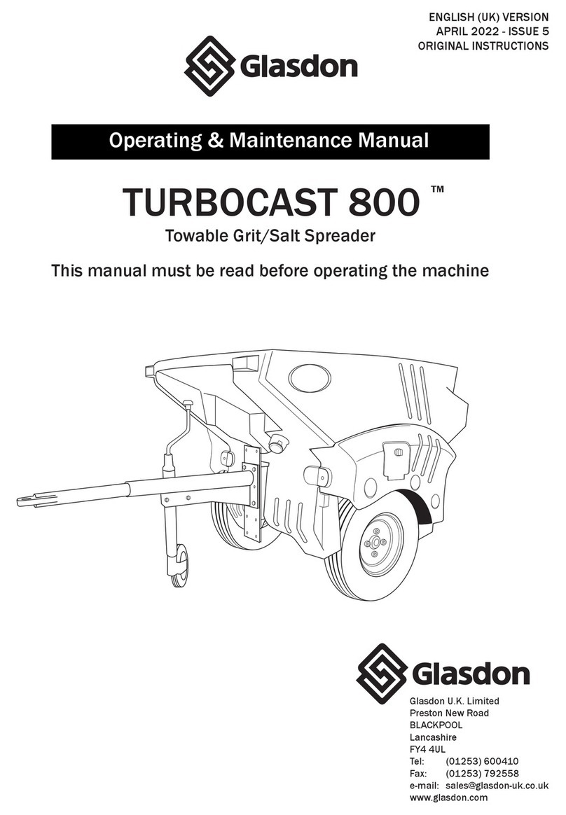 Glasdon TURBOCAST 800 operating & maintenance manual