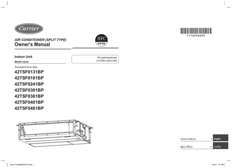 Carrier 42TSF0131BP User manual