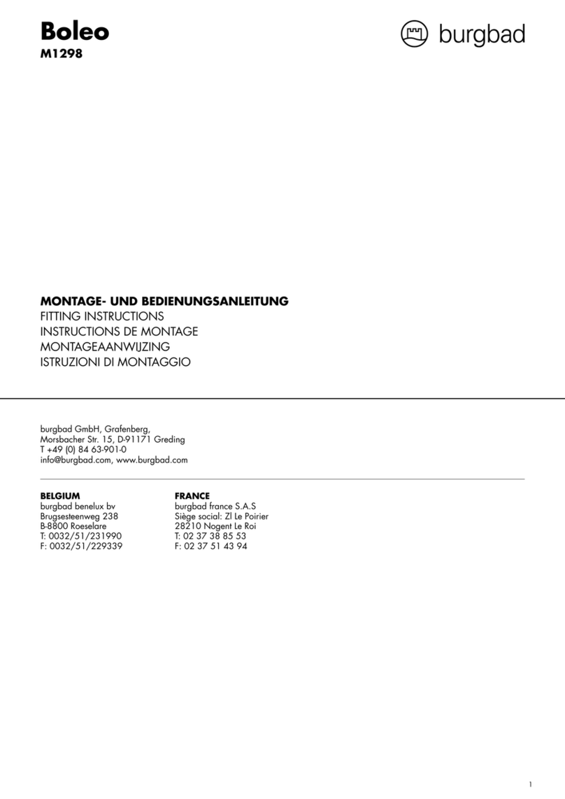 burgbad Boleo M1298 Fitting instructions