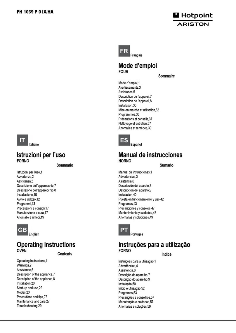 Hotpoint Ariston FH 1039 P 0 IX/HA User manual