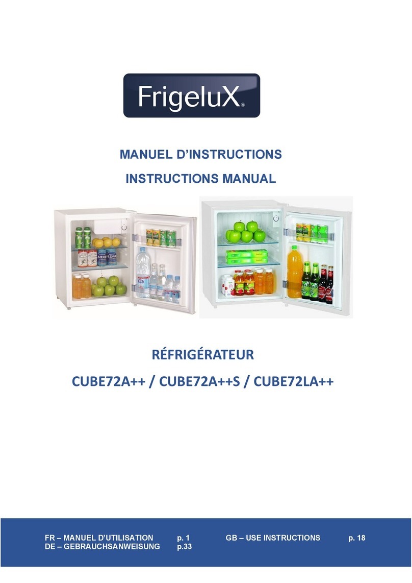 Frigelux CUBE72A++S User manual