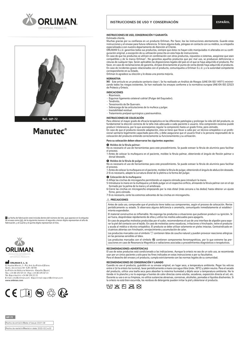 Orliman Manutec MP-72 Operation instructions
