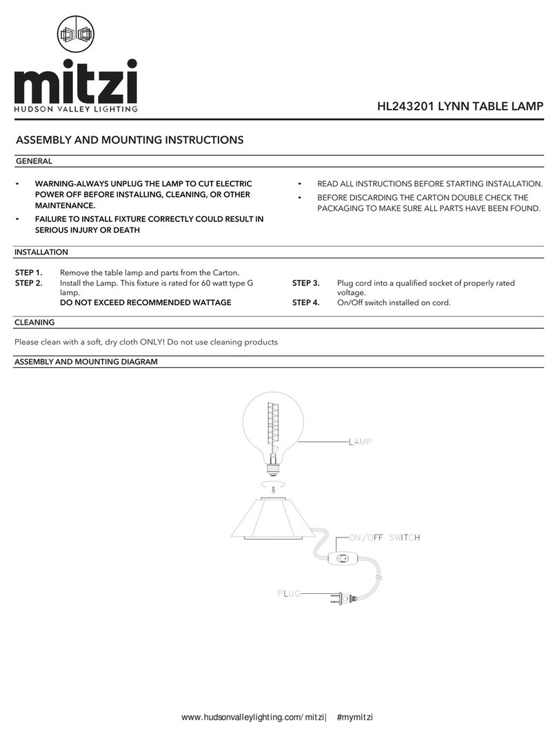 mitzi HL243201 Quick start guide