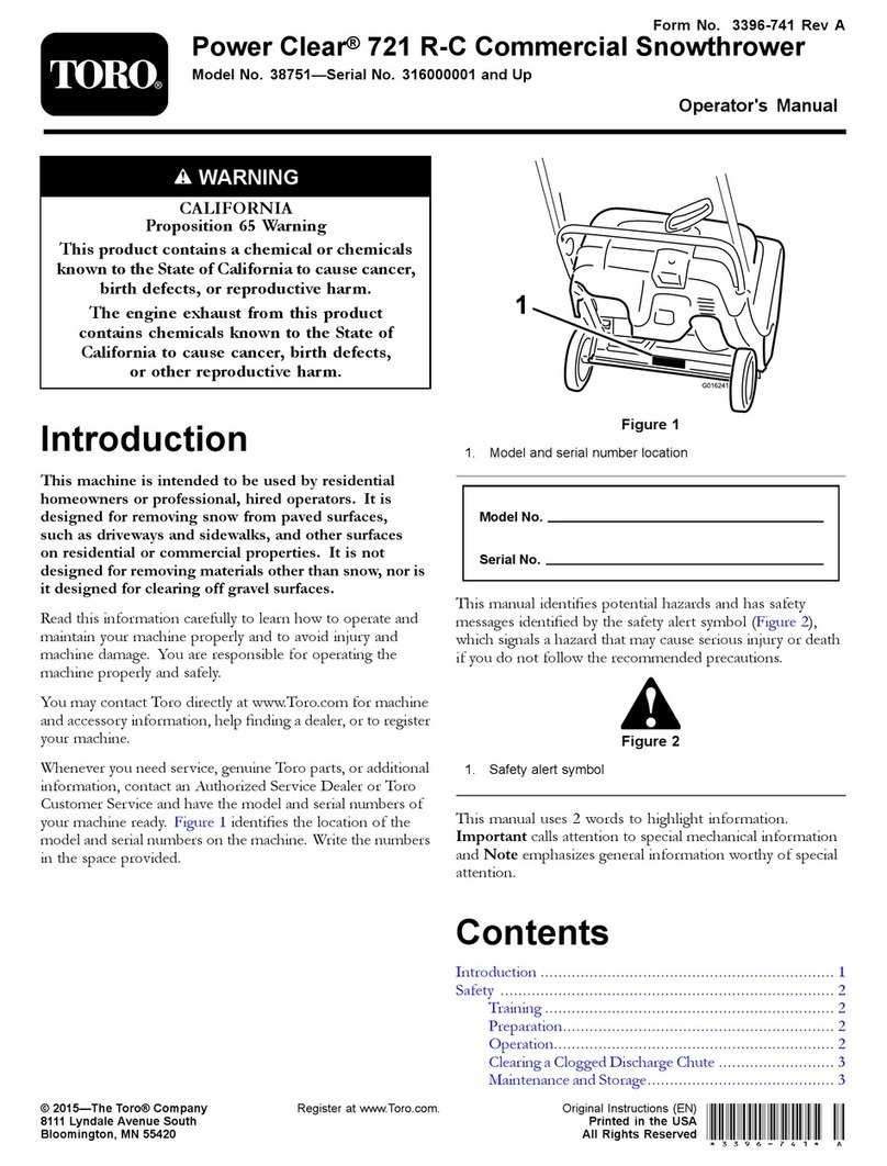 Toro Power Clear 721 R-C Operator's manual