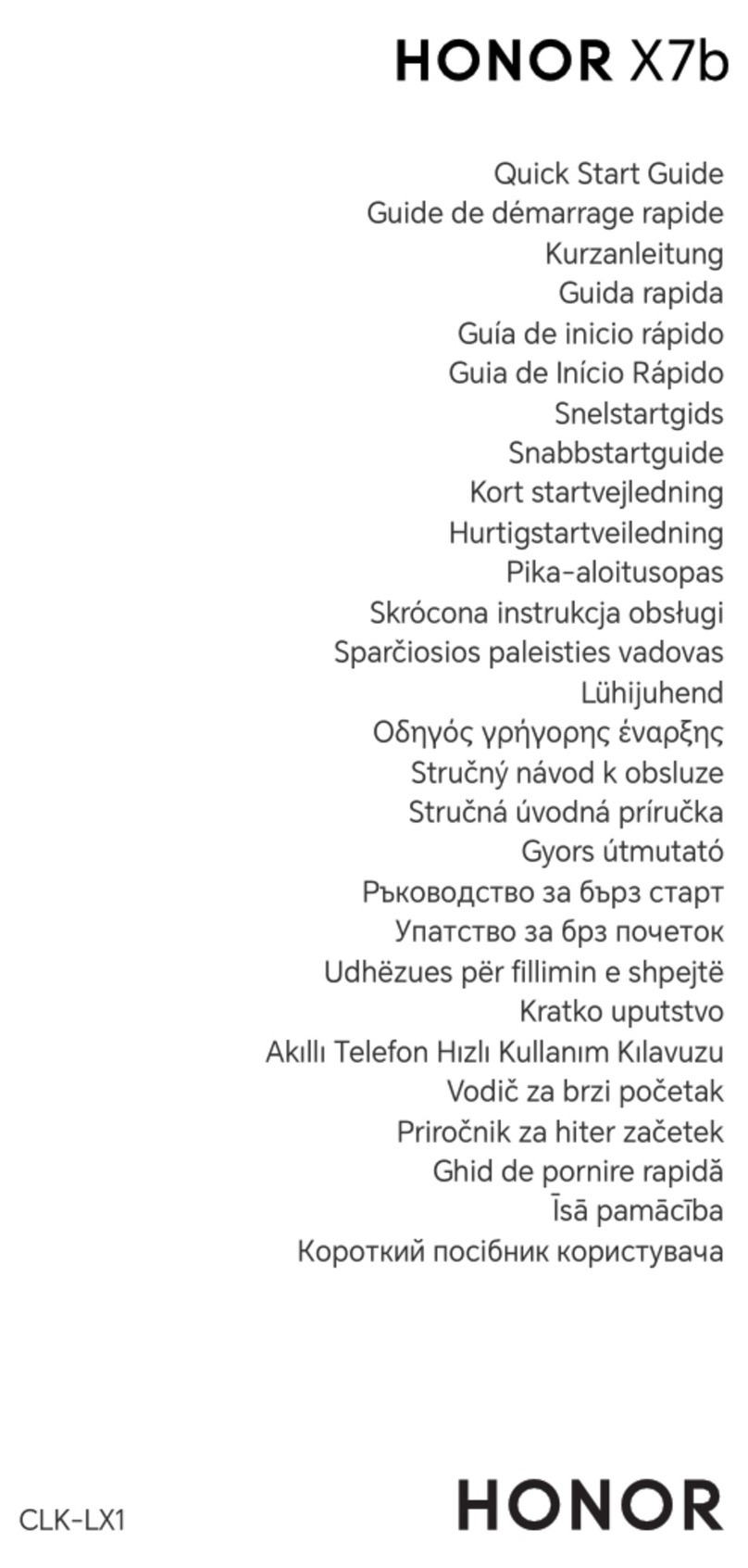 honor X7b User manual