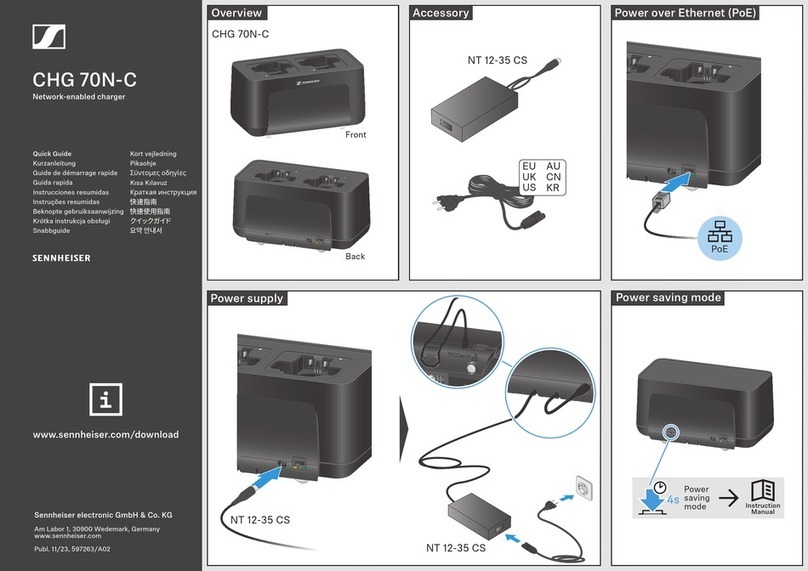 Sennheiser CHG 70N-C quick guide