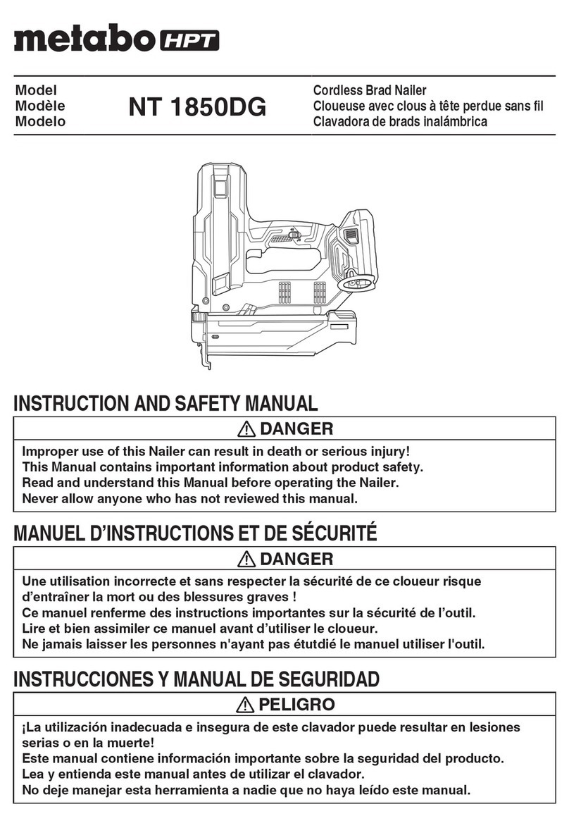 Metabo HPT NT 1850DG Instruction and safety manual