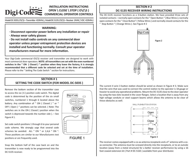 Digi-Code DC-5035 installation instructions