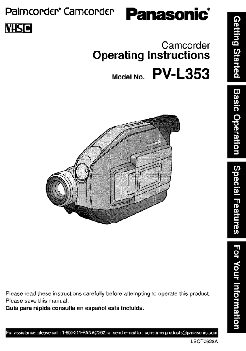 Panasonic Palmcorder PV-L353 User manual