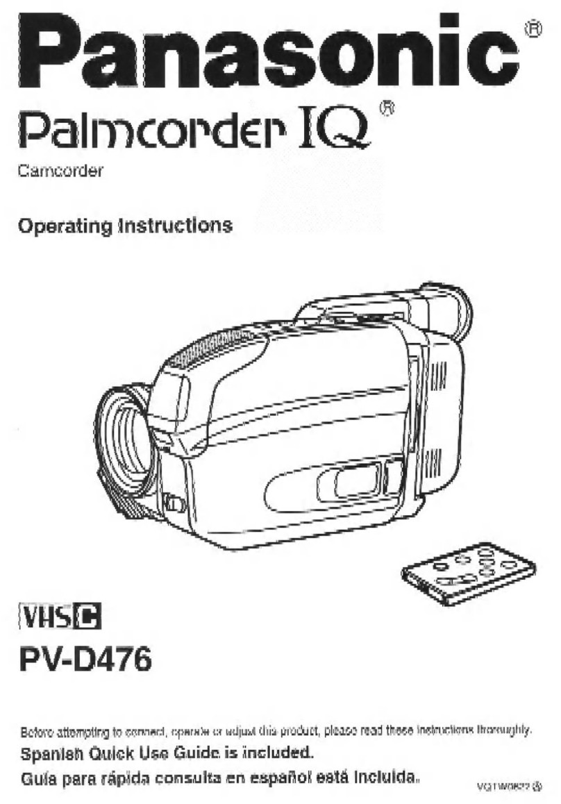 Panasonic Palmcorder IQ PV-D476 operating instructions