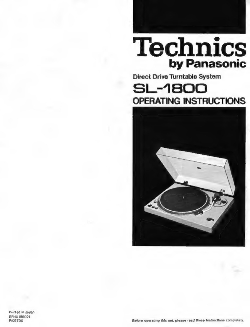 Panasonic Technics SL-1800 operating instructions