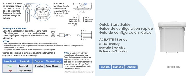 Lorex ACBATTR3 Series User manual