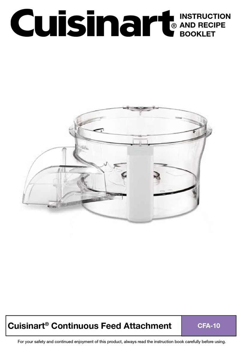 Cuisinart CFA-10 INSTRUCTION AND RECIPE BOOKLET
