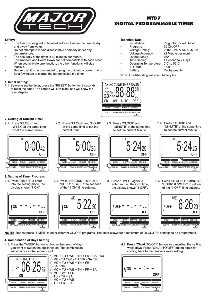 Major tech MTD7 User manual