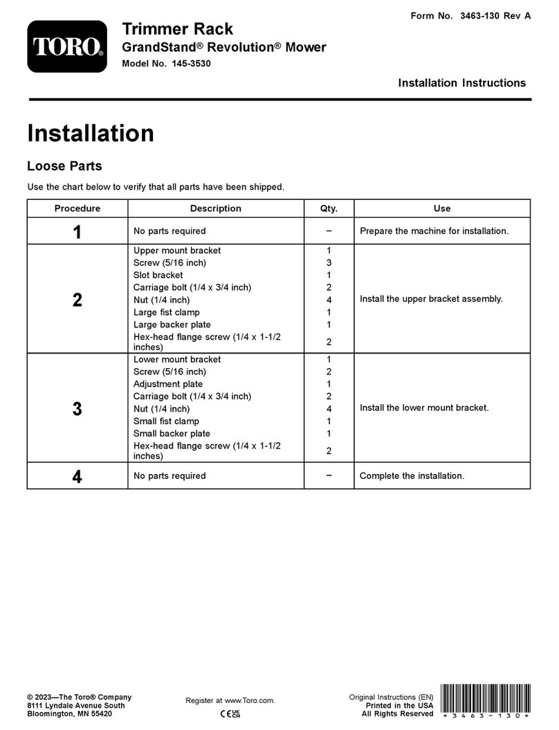 Toro 145-3530 installation instructions