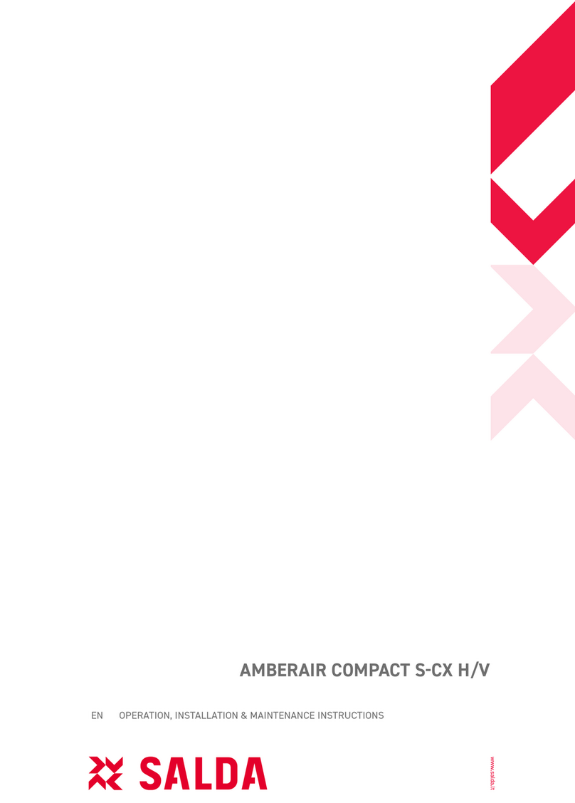 Salda AMBERAIR COMPACT S-CX H Operation, installation & maintenance instructions