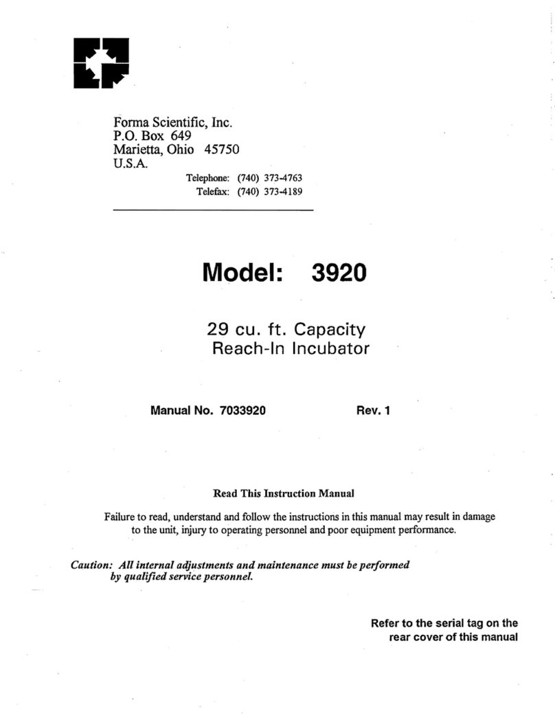 Forma Scientific 3920 instruction manual