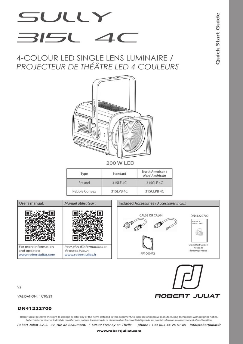 Robert Juliat SULLY 315L 4C quick start guide