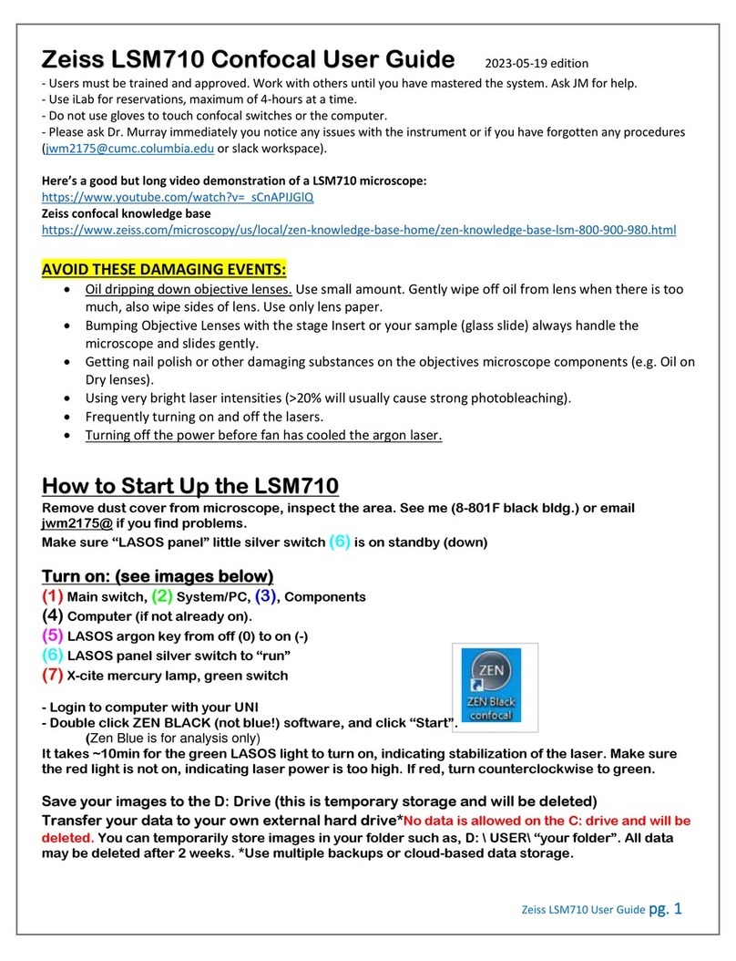 Zeiss LSM 710 User manual