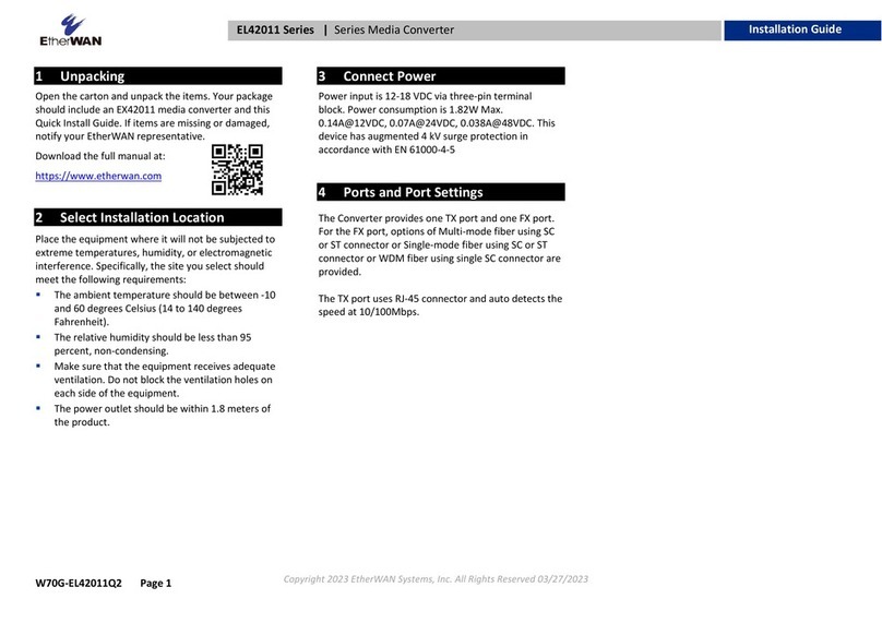 EtherWAN EL42011 Series installation guide