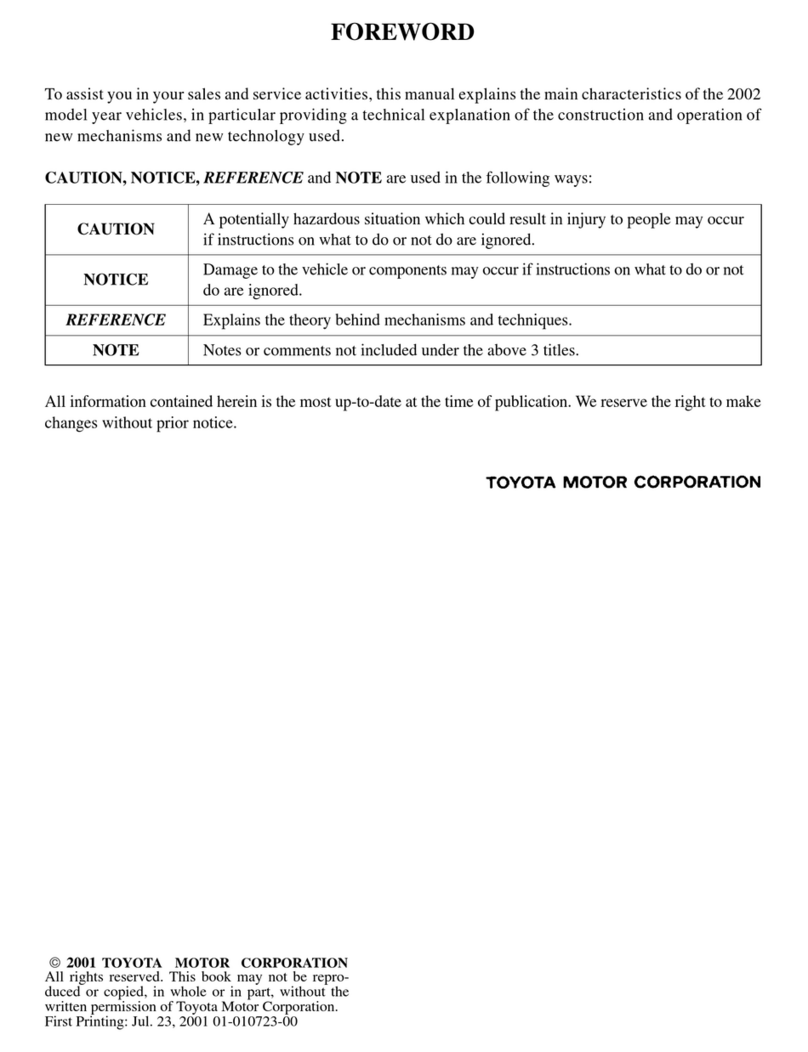 Toyota 2002 Camry User manual