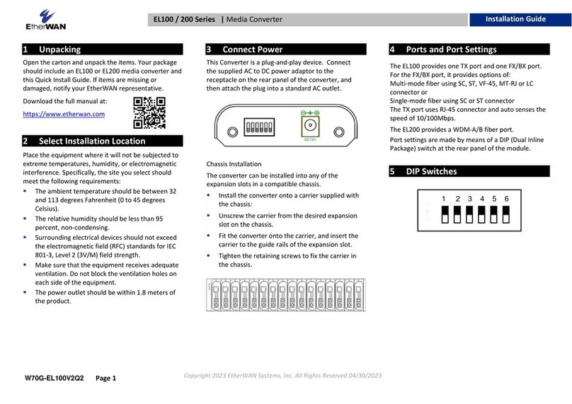EtherWAN EL100 User manual EtherWAN EL100 User manual