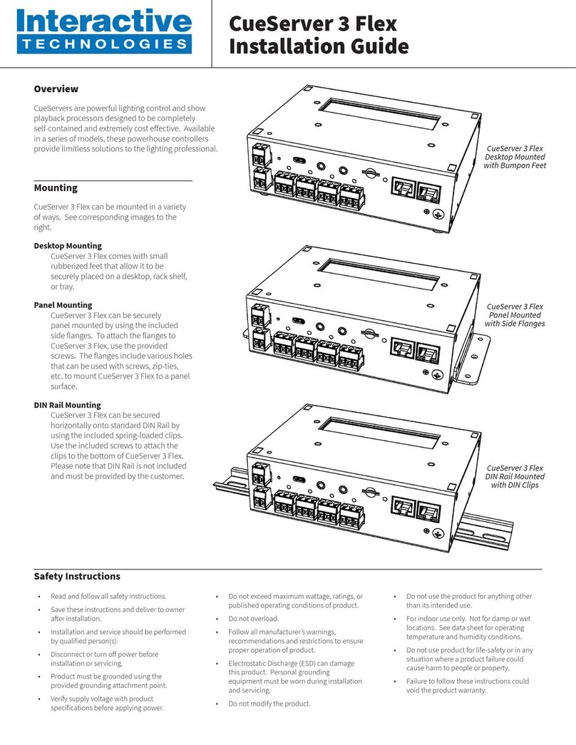 Interactive Technologies CueServer 3 Flex User manual
