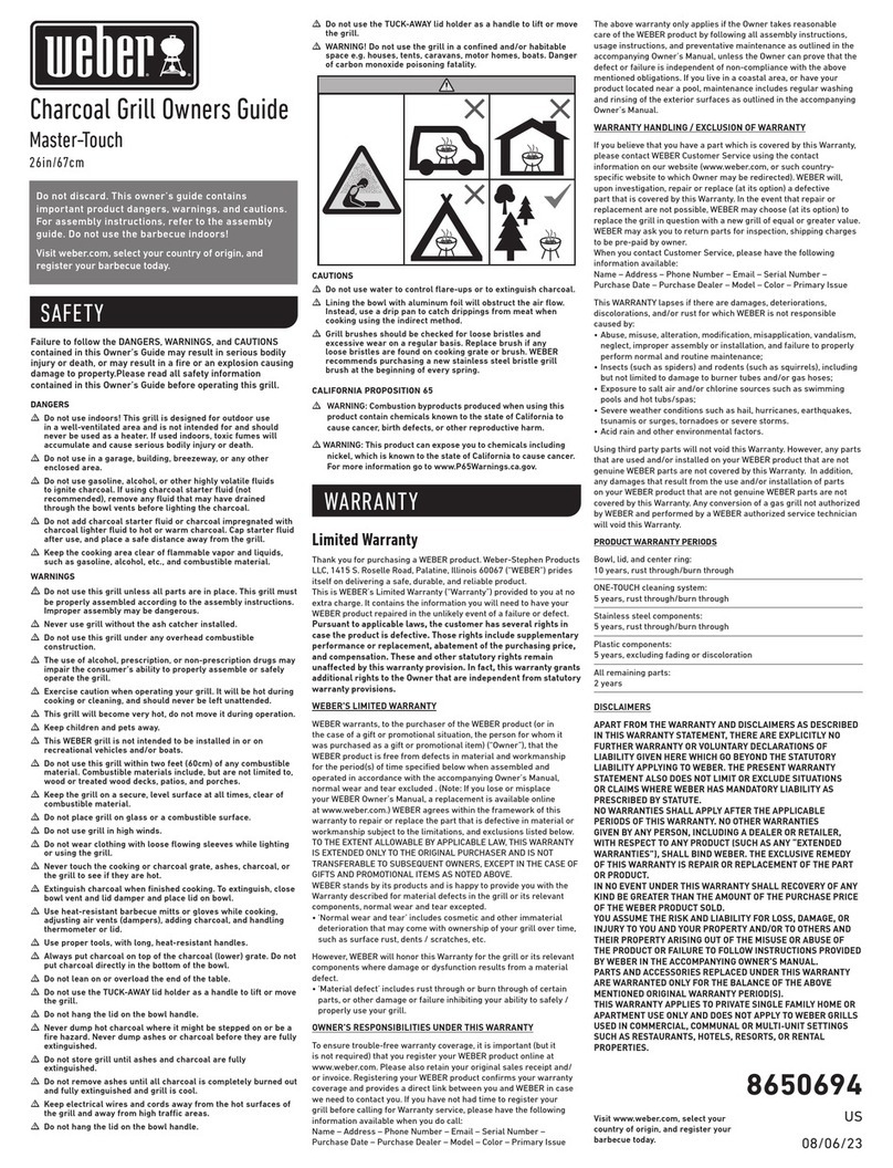 Weber Master-Touch User manual