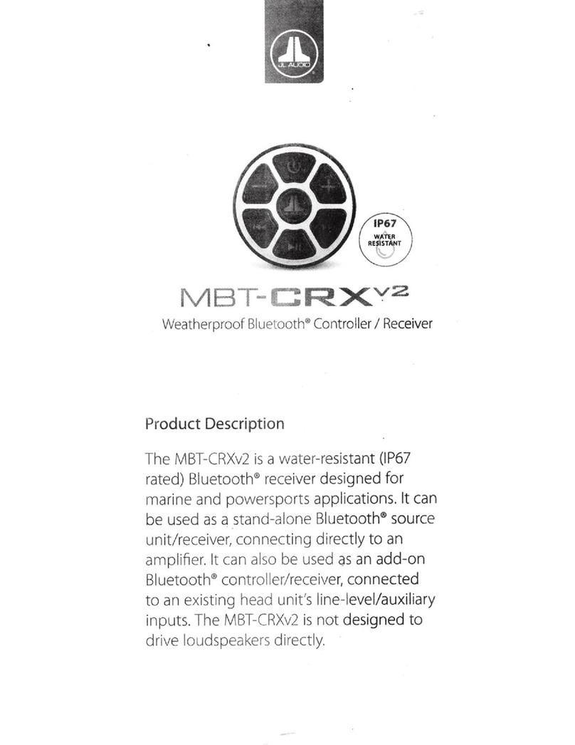 JL Audio MBT-CRX v2 User manual