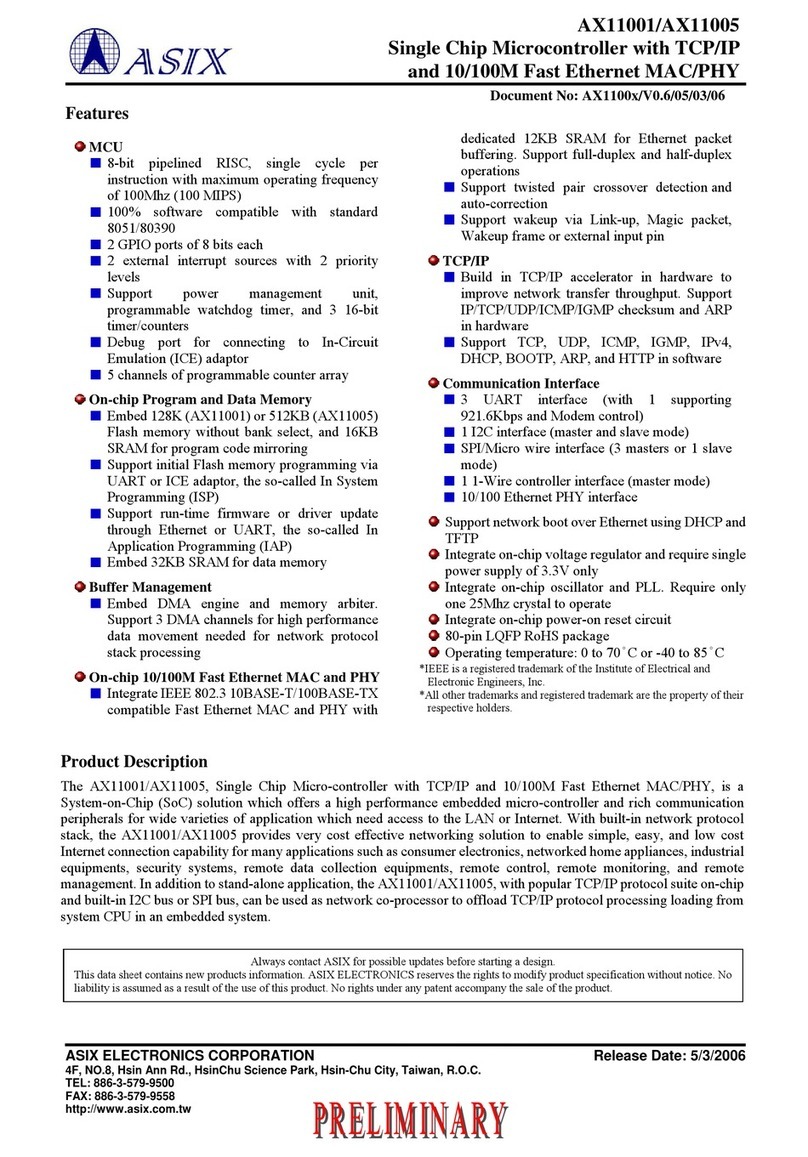 ASIX AX11001 manual
