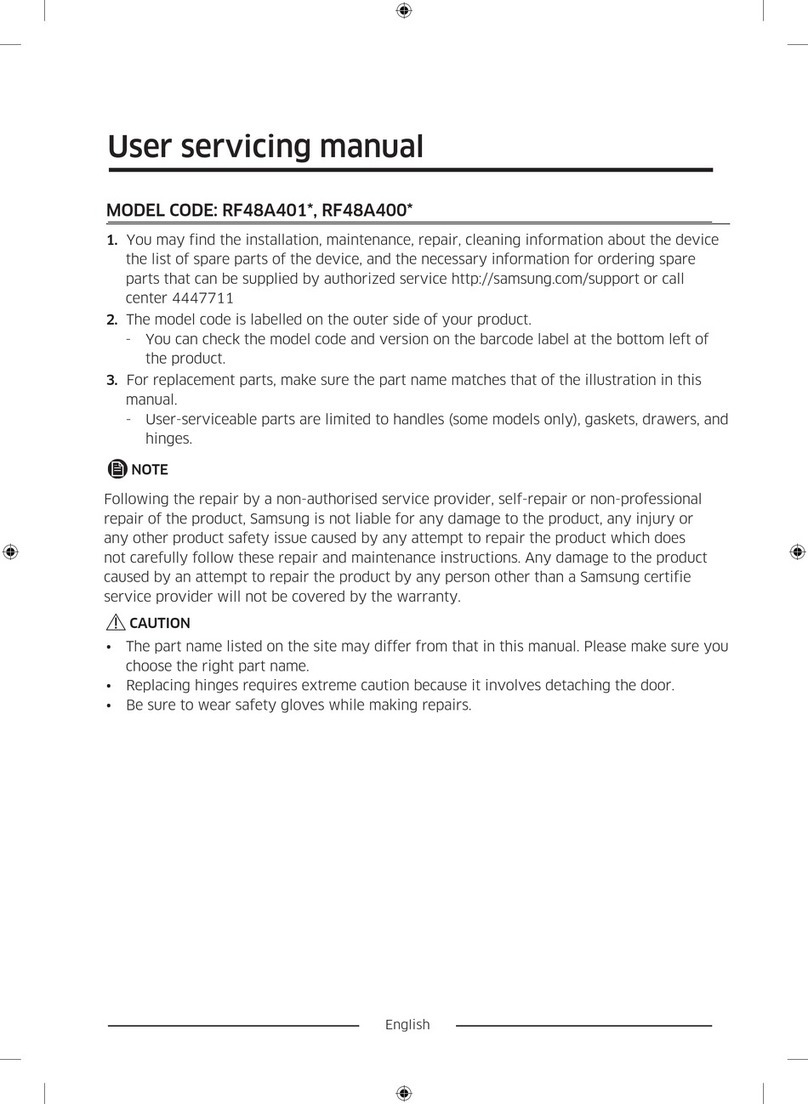 Samsung RF48A401 Series User servicing manual