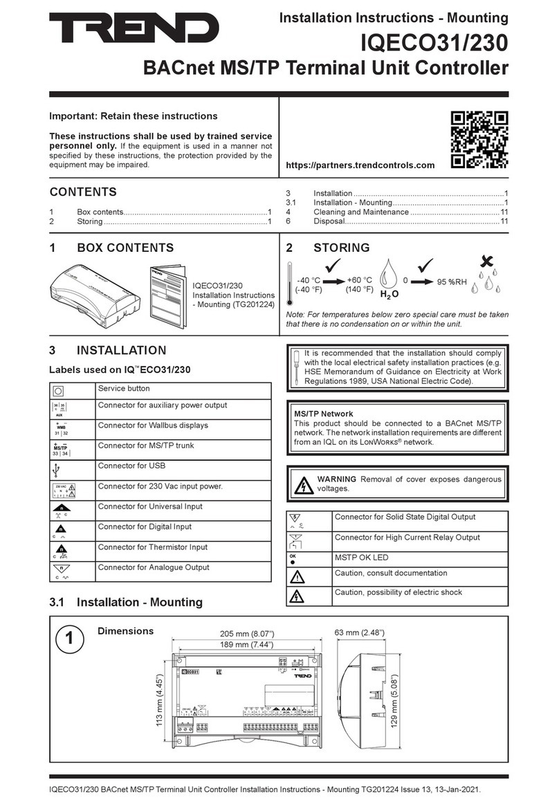 TREND IQECO31/230 installation instructions TREND IQECO31/230 installation instructions