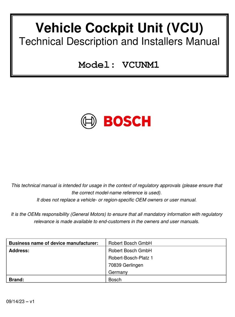 Bosch VCUNM1 User manual
