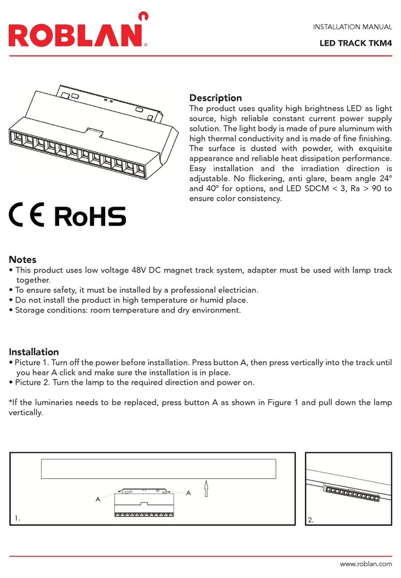ROBLAN LED TRACK TKM4 installation manual