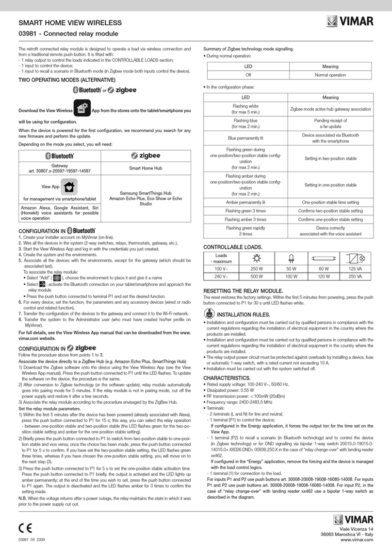Vimar 03981 User manual