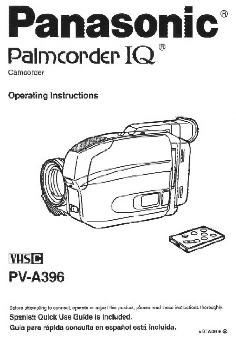 Panasonic Palmcorder IQ PV-A396 User manual Panasonic Palmcorder IQ PV-A396 User manual