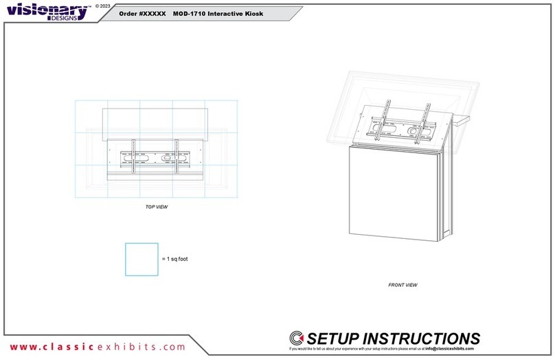Classic Exhibits visionary DESIGNS MOD-1710 Setup instructions