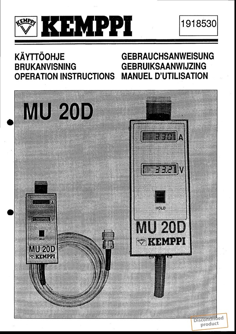 Kemppi MU 20D User manual