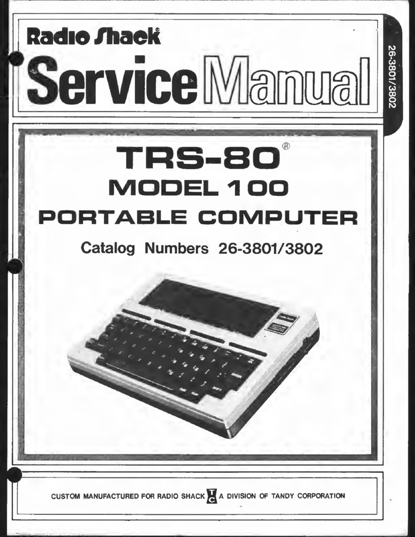 Radio Shack TRS-80 Model 100 User manual