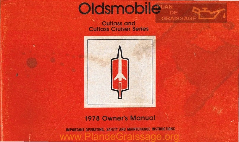 Oldsmobile Cutlass 1978 Series User manual