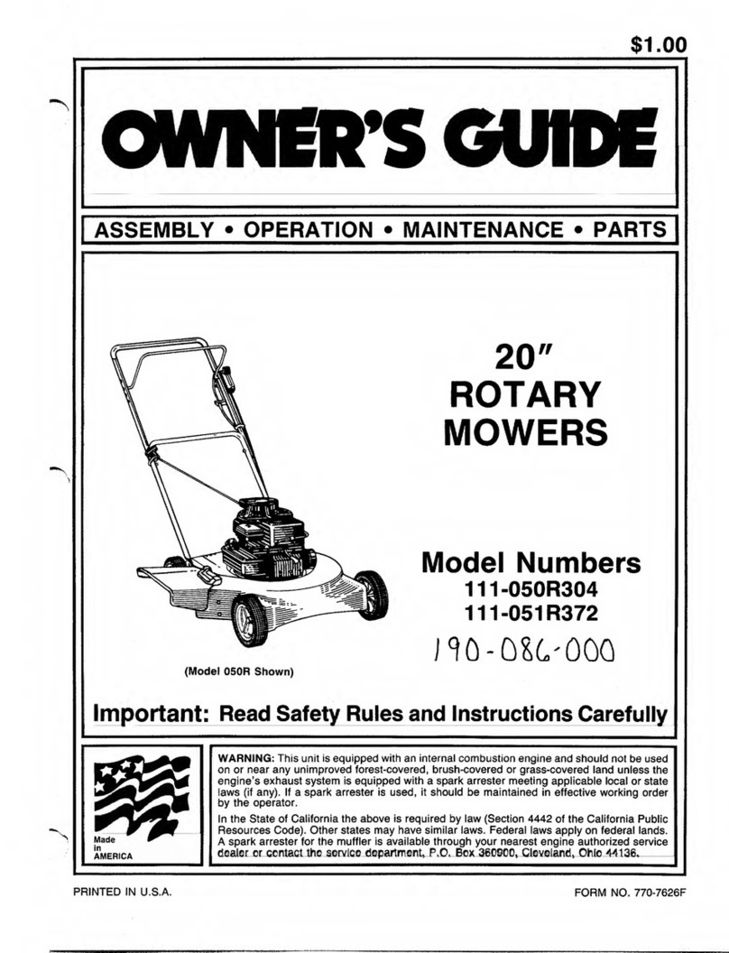 Bolens 111-050R304 owner's guide