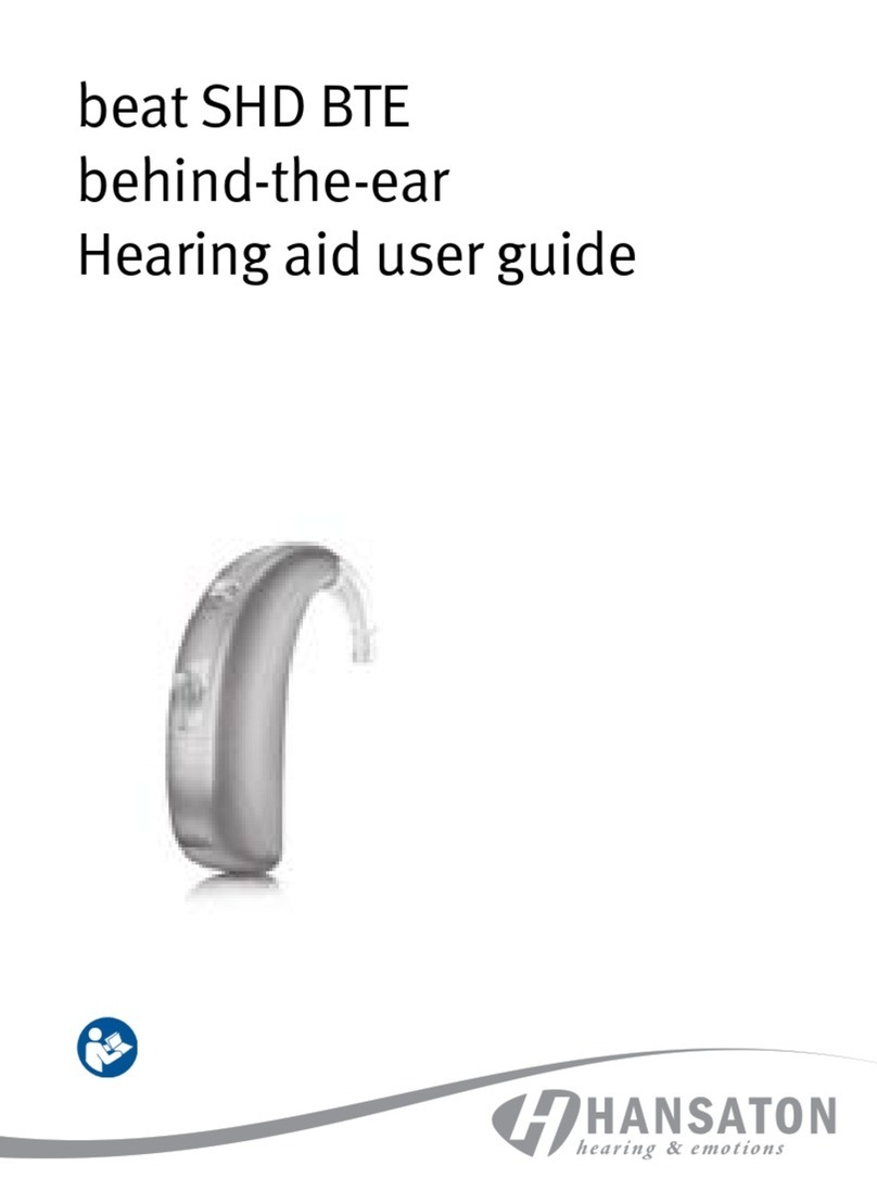 Hansaton beat SHD BTE User manual Hansaton beat SHD BTE User manual