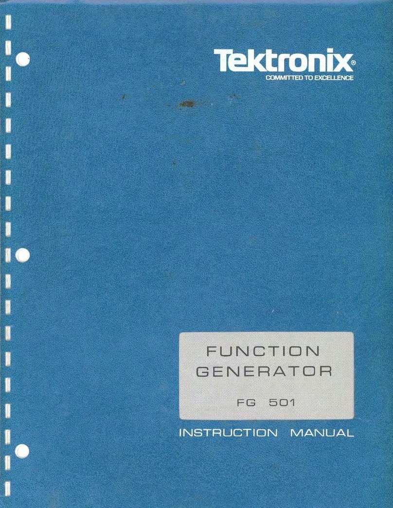 Tektronix FG501 User manual